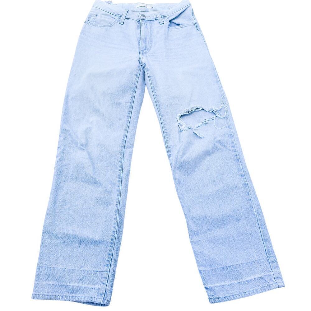Levi's '94 Baggy Light Wash Ripped Denim Jeans Zip Fly Size 26 x 31